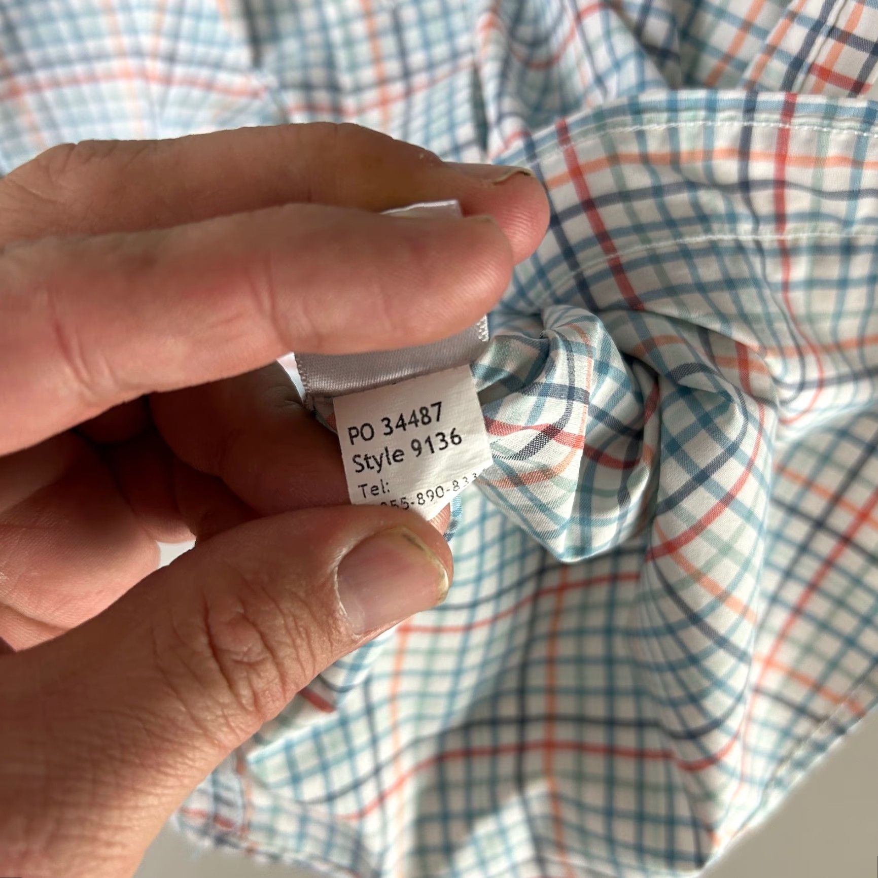 Southern Tide Southern Tide Intercoastal Shirt Mens Medium Blue Orange Plaid Performance 9136 Size US M / EU 48-50 / 2 - 6 Thumbnail
