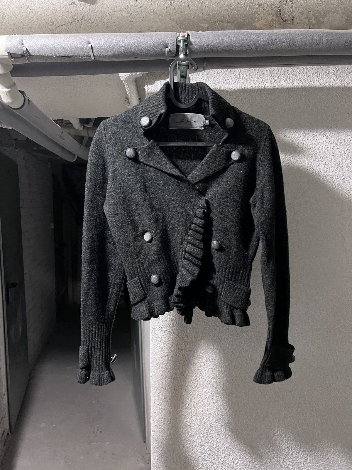 Hedi Slimane Napoleon Wool Detailed Cropped Cardigan Size M / US 6-8 / IT 42-44 - 1 Thumbnail
