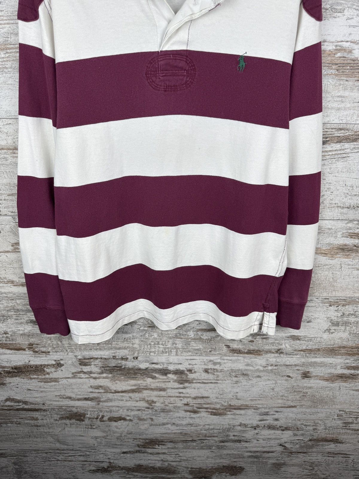 Polo Ralph Lauren Mens Vintage Polo Ralph Lauren rugby sweatshirt striped OG Size US L / EU 52-54 / 3 - 3 Thumbnail