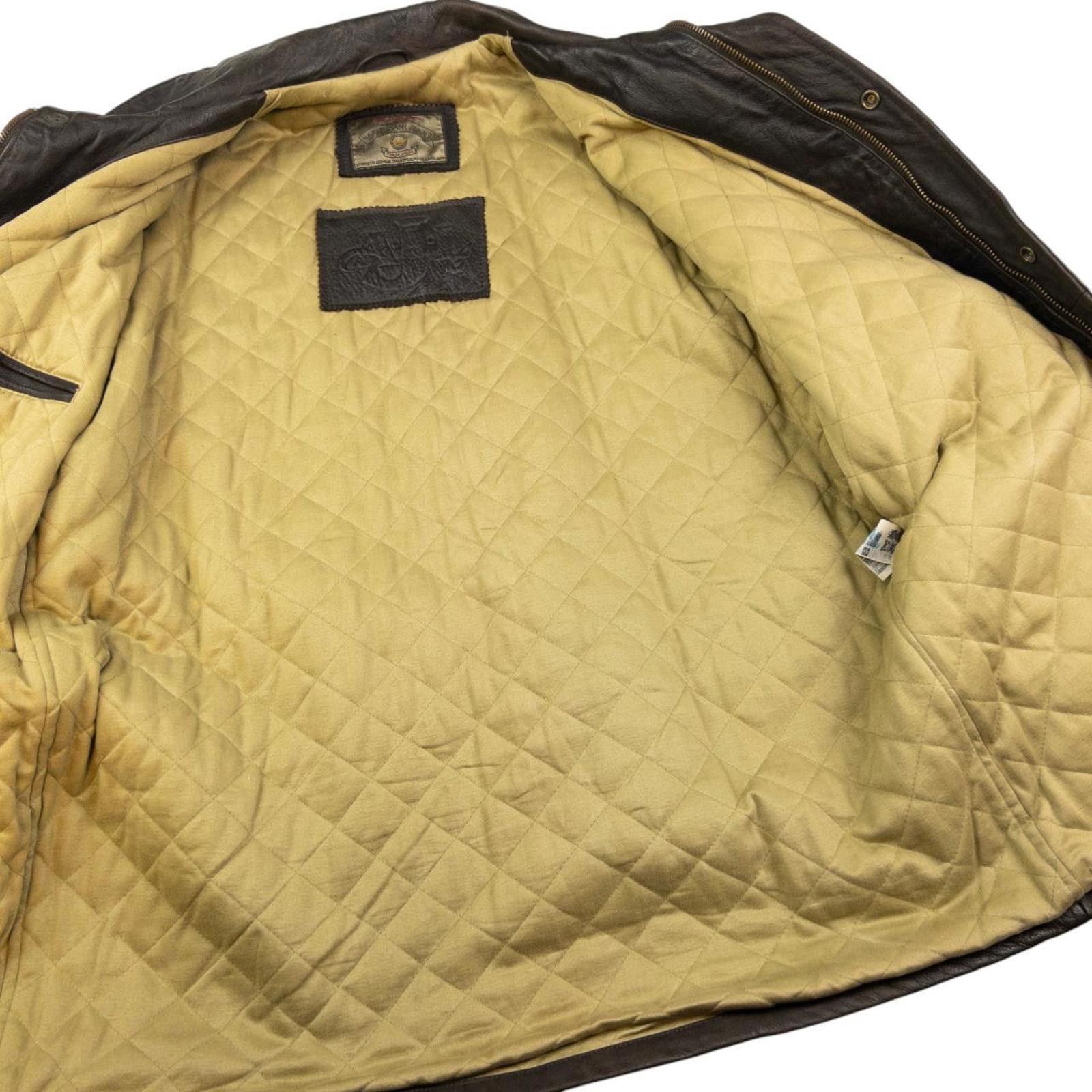 Designer Vintage Armani Jeans Zip Up Leather Jacket Size XL Size US XL / EU 56 / 4 - 4 Thumbnail