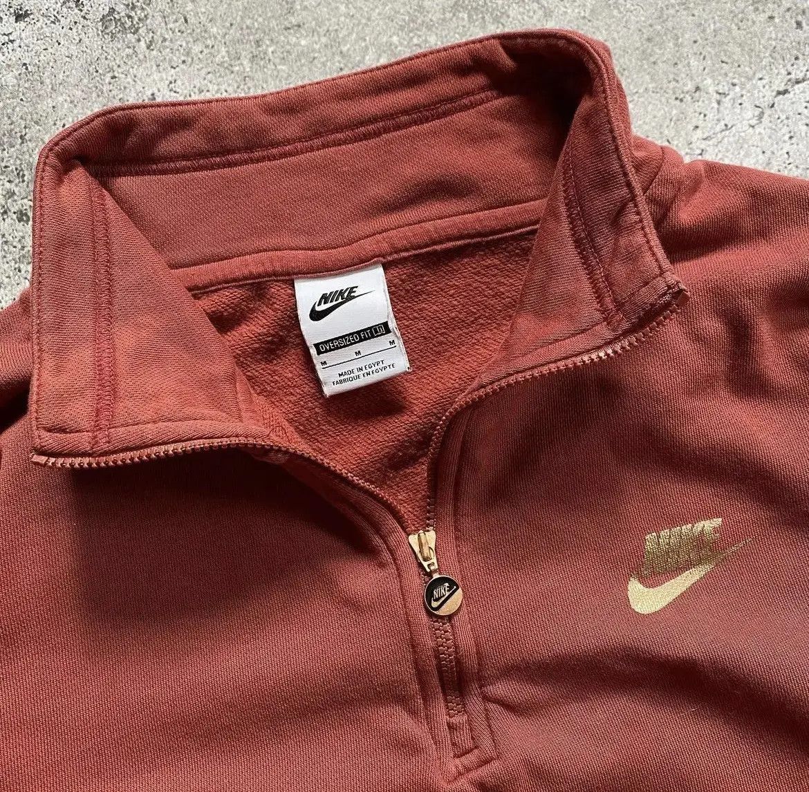 Nike Vintage Nike 1/4 Zip Sweatshirt Rust Red Pullover Fleece Size US M / EU 48-50 / 2 - 3 Thumbnail