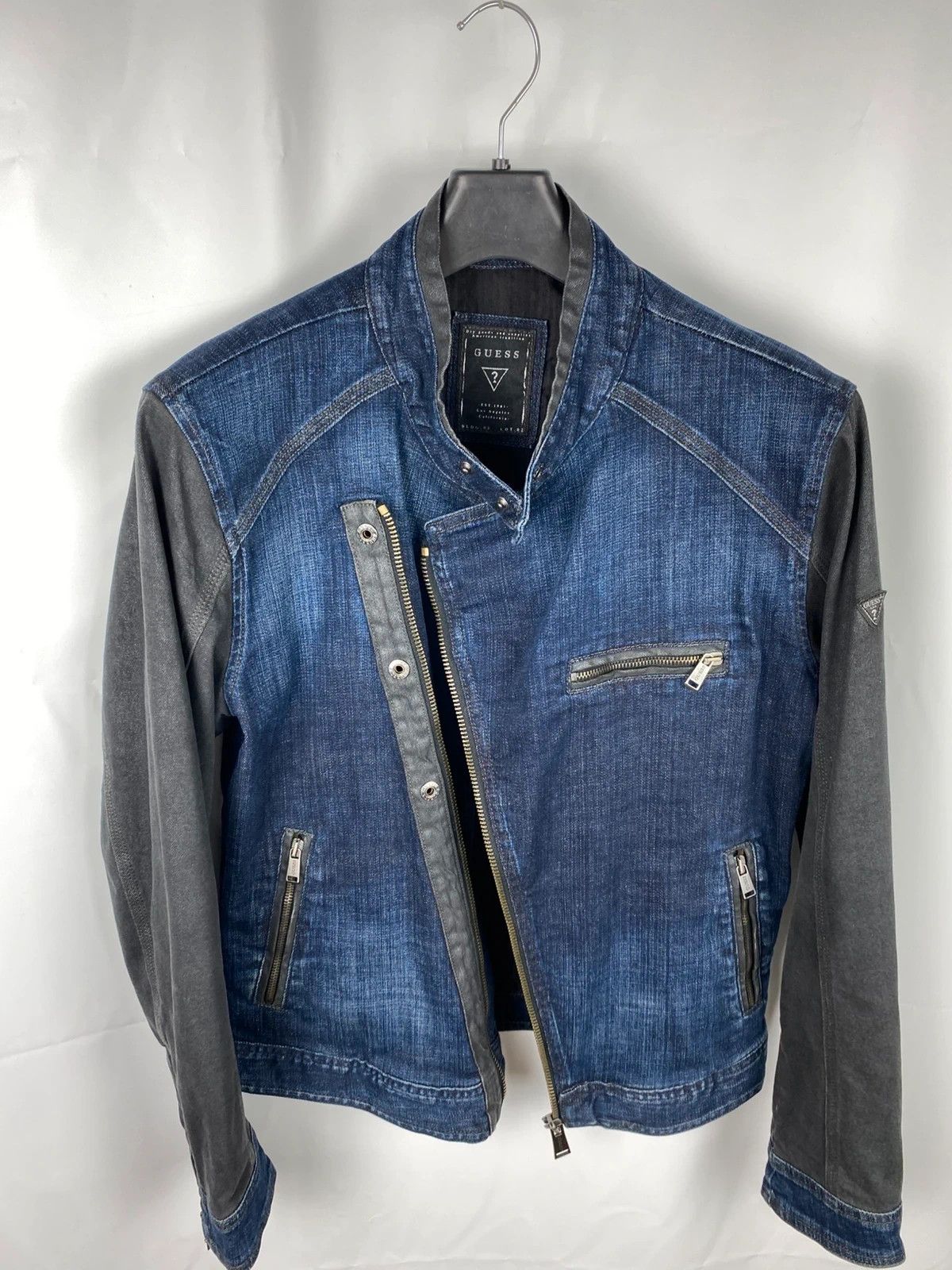 Guess Guess Lot.02 Denim Biker Jacket Rare size S Size US S / EU 44-46 / 1 - 1 Thumbnail
