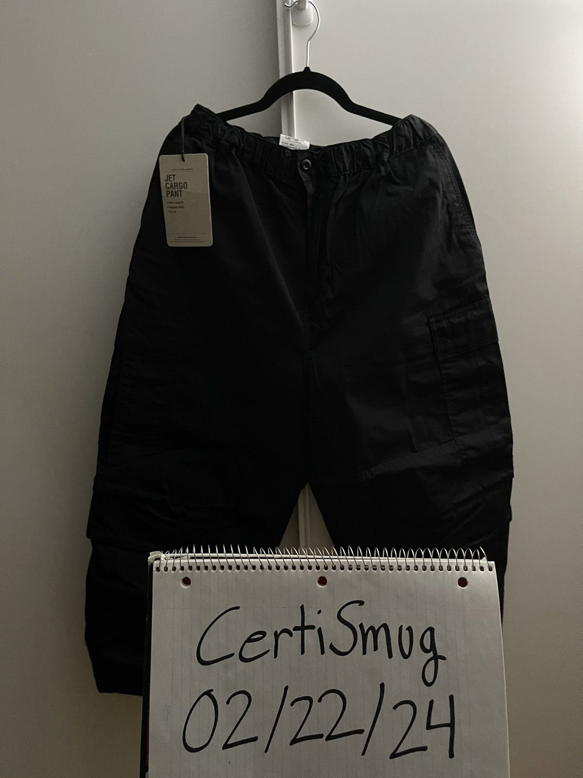 Image of Carhartt Wip Jet Cargo Pants in Black, Men's (Size 30)