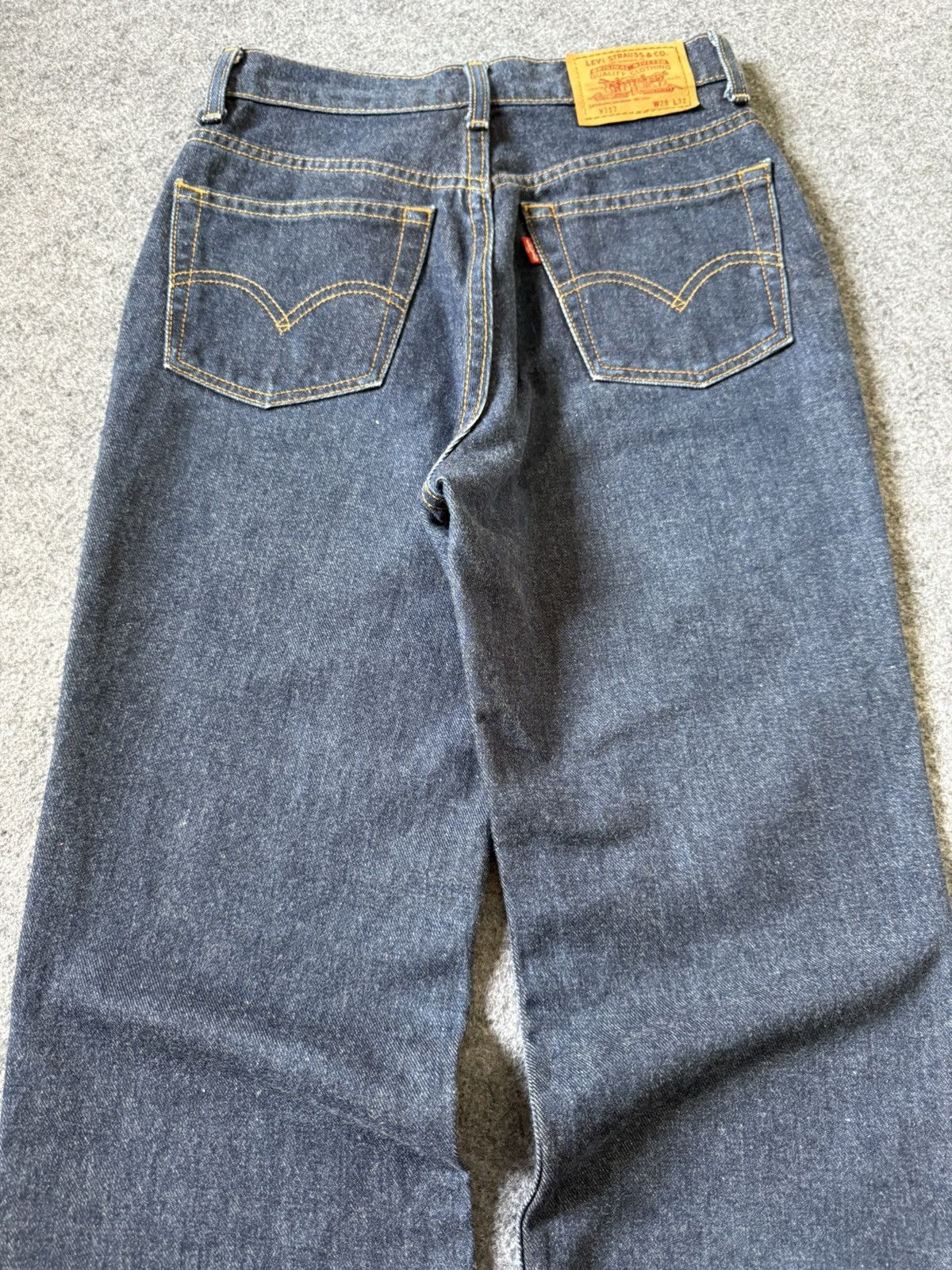 Levi's × Vintage Vintage Levis 517 Indigo Raw Flare Bootcut Jeans Size US 27 - 12 Thumbnail