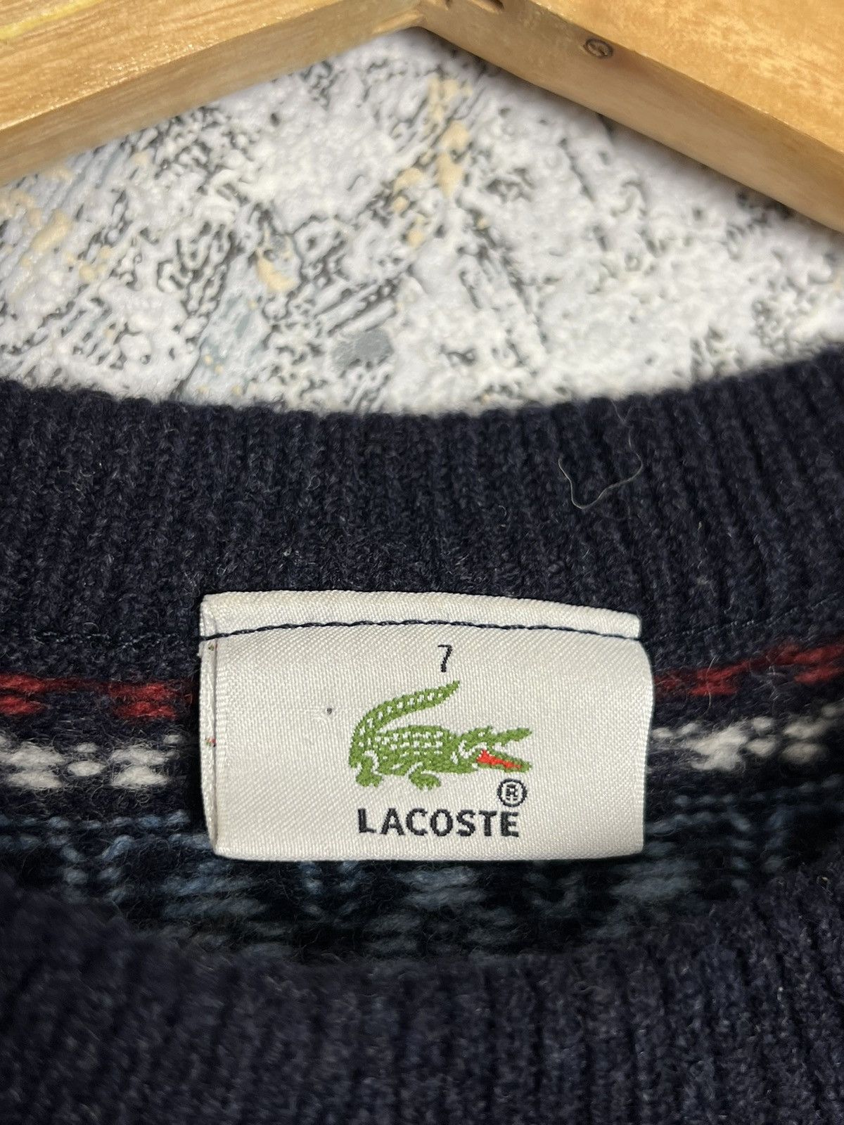 Lacoste × Vintage 🐊 Vintage 90's Lacoste Chemise Knit Baggy Sweater Japan Y2K Size US L / EU 52-54 / 3 - 5 Thumbnail