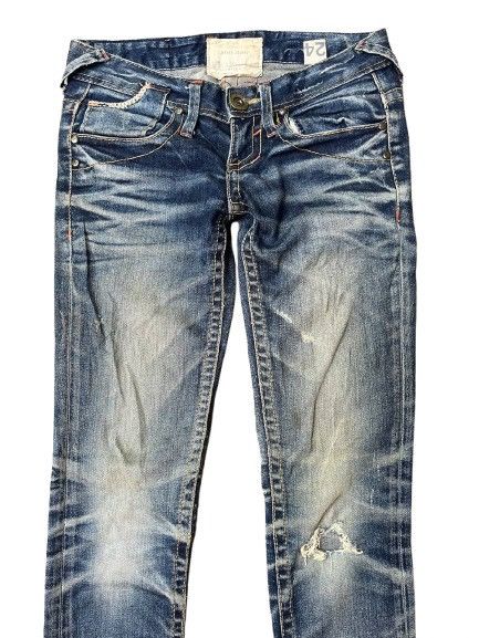 Japanese Brand VINTAGE JAPANESE BRAND DISTRESSED STYLE MUD WASH FADED Size 31" - 2 Thumbnail