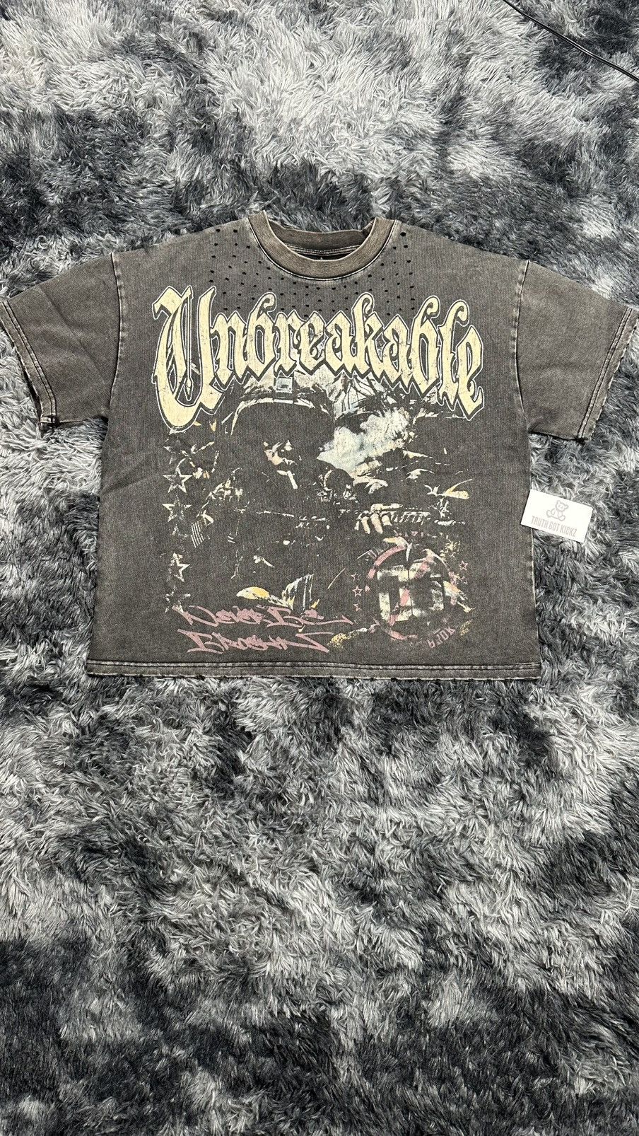 Designer × Vintage Unbreakable Warrior Boy Tee - LARGE Size US L / EU 52-54 / 3 - 1 Thumbnail