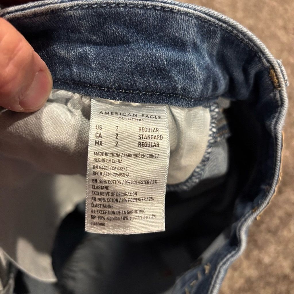 American Eagle Outfitters Women’s American Eagle High Rise Curvy Jegging Jeans Size 26" / US 2 / IT 38 - 6 Thumbnail