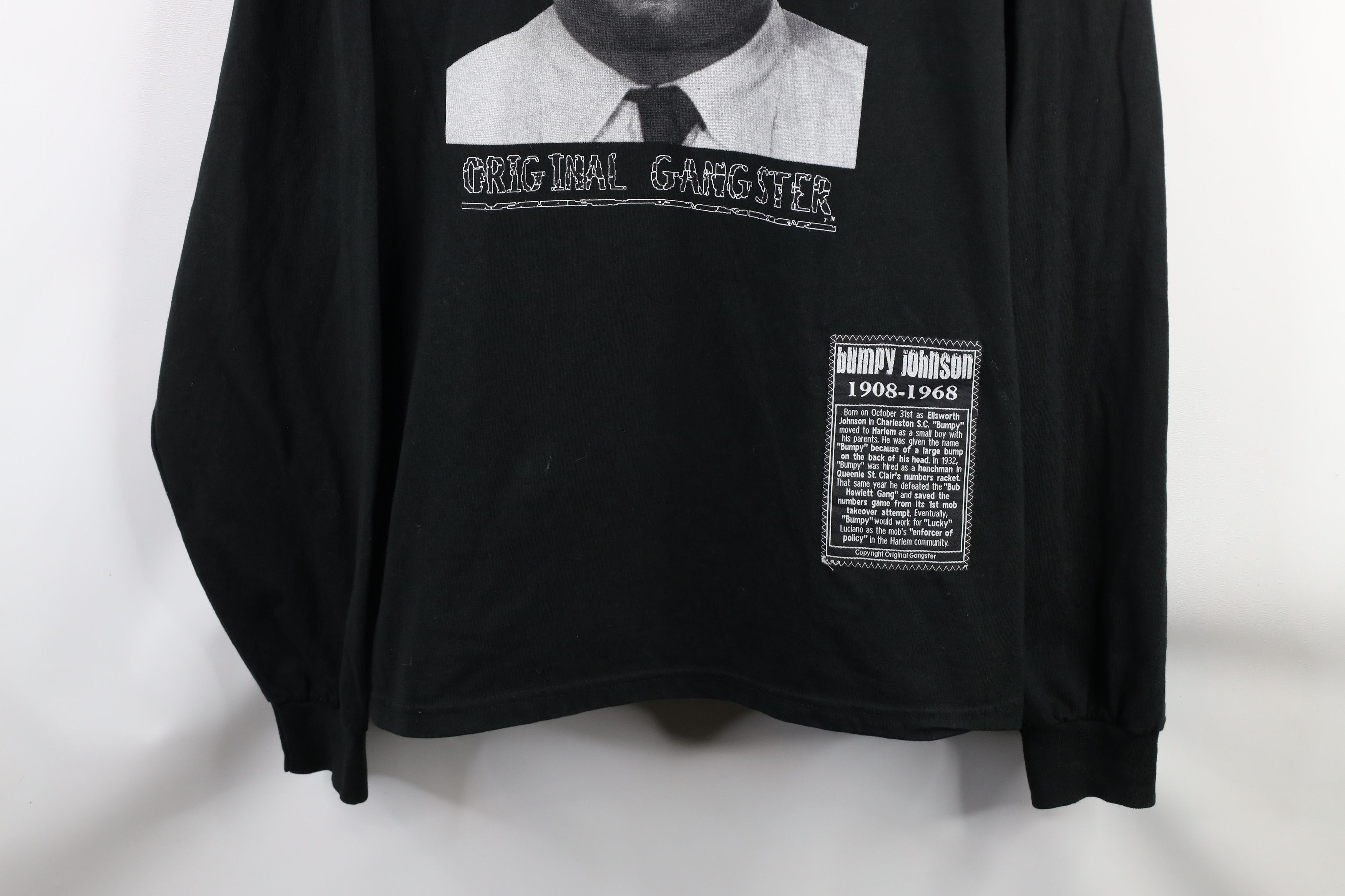 Vintage Vintage 90s Original Gangster Long Sleeve T-Shirt Black Size US XXL / EU 58 / 5 - 3 Thumbnail