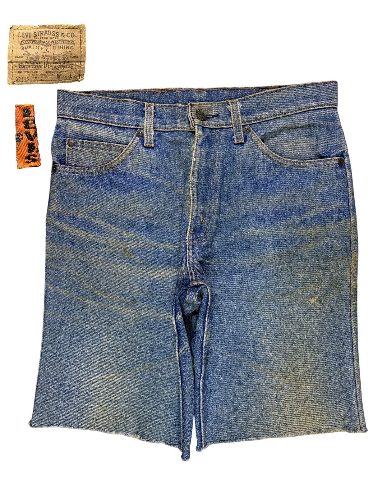 Levi's × Levi's Vintage Clothing Vintage 70s Levis Orange Tab Rusty Mud Loose Jean Short Jort Size US 30 / EU 46 - 1 Thumbnail