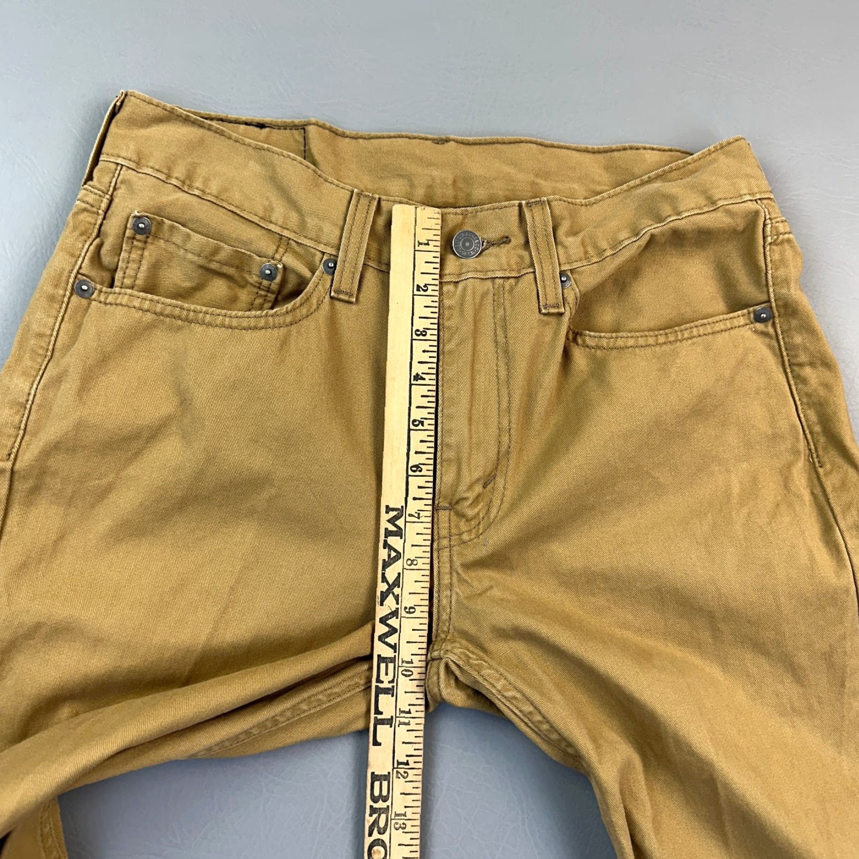 Levi's Levis 514 Pants Mens 31x30 Khaki Straight Fit Chino Flat Front Casual Regular Beard? Size US 31 - 5 Thumbnail