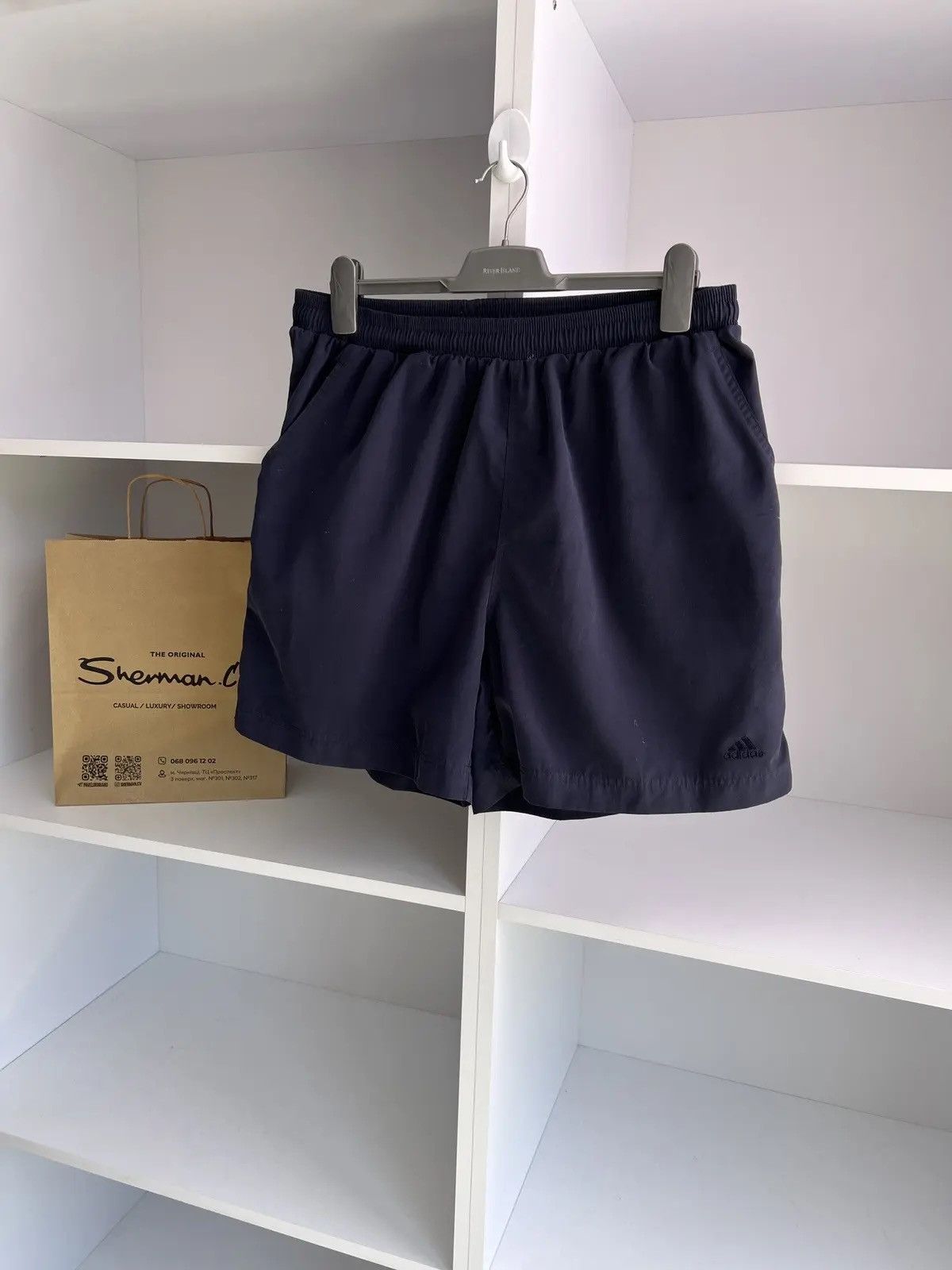 Adidas × Vintage Vintage Adidas Navy Shorts 90s style Size US 34 / EU 50 - 2 Thumbnail