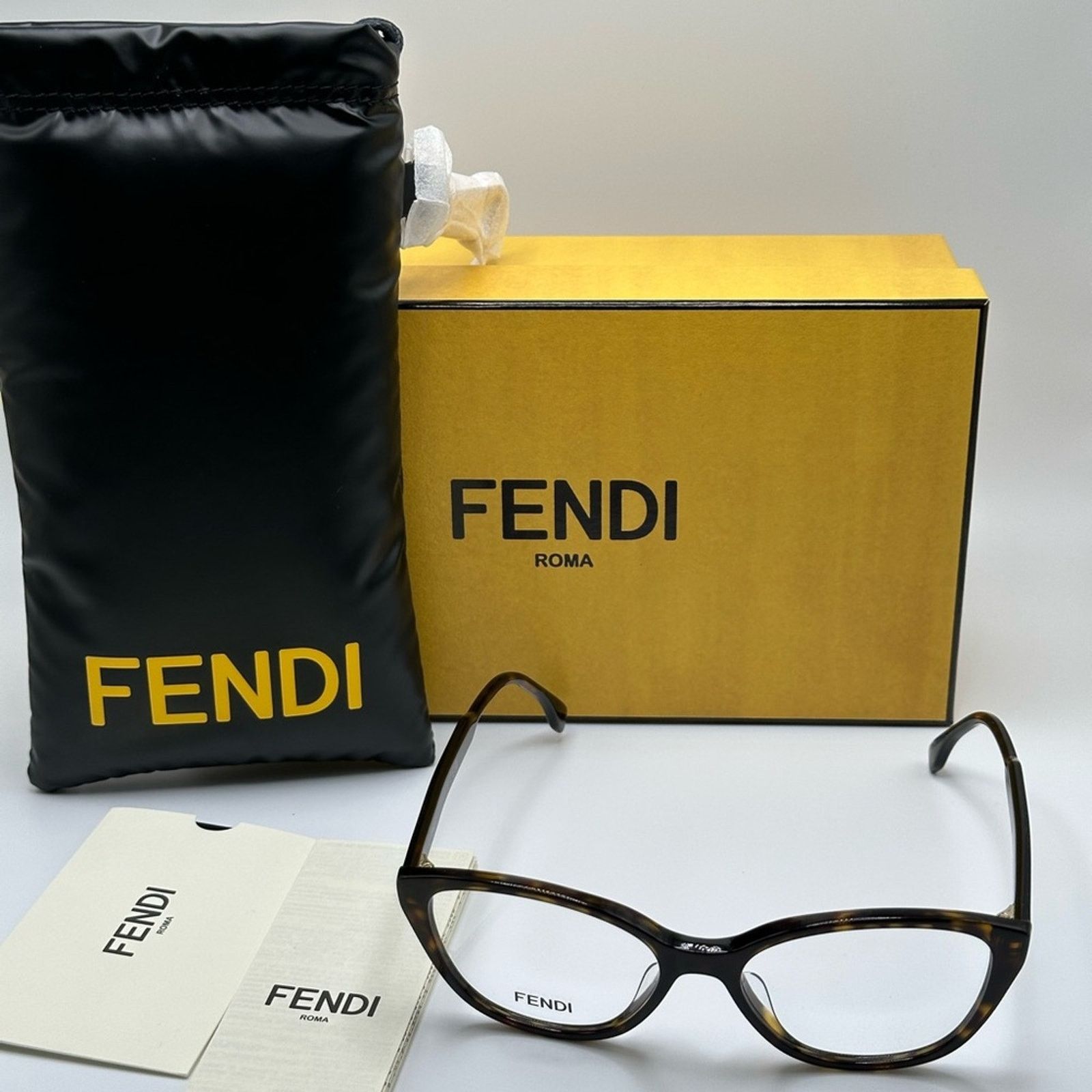 Fendi NEW FENDI Eyeglasses FE50014I 53052 Havana Women Size ONE SIZE - 9 Thumbnail