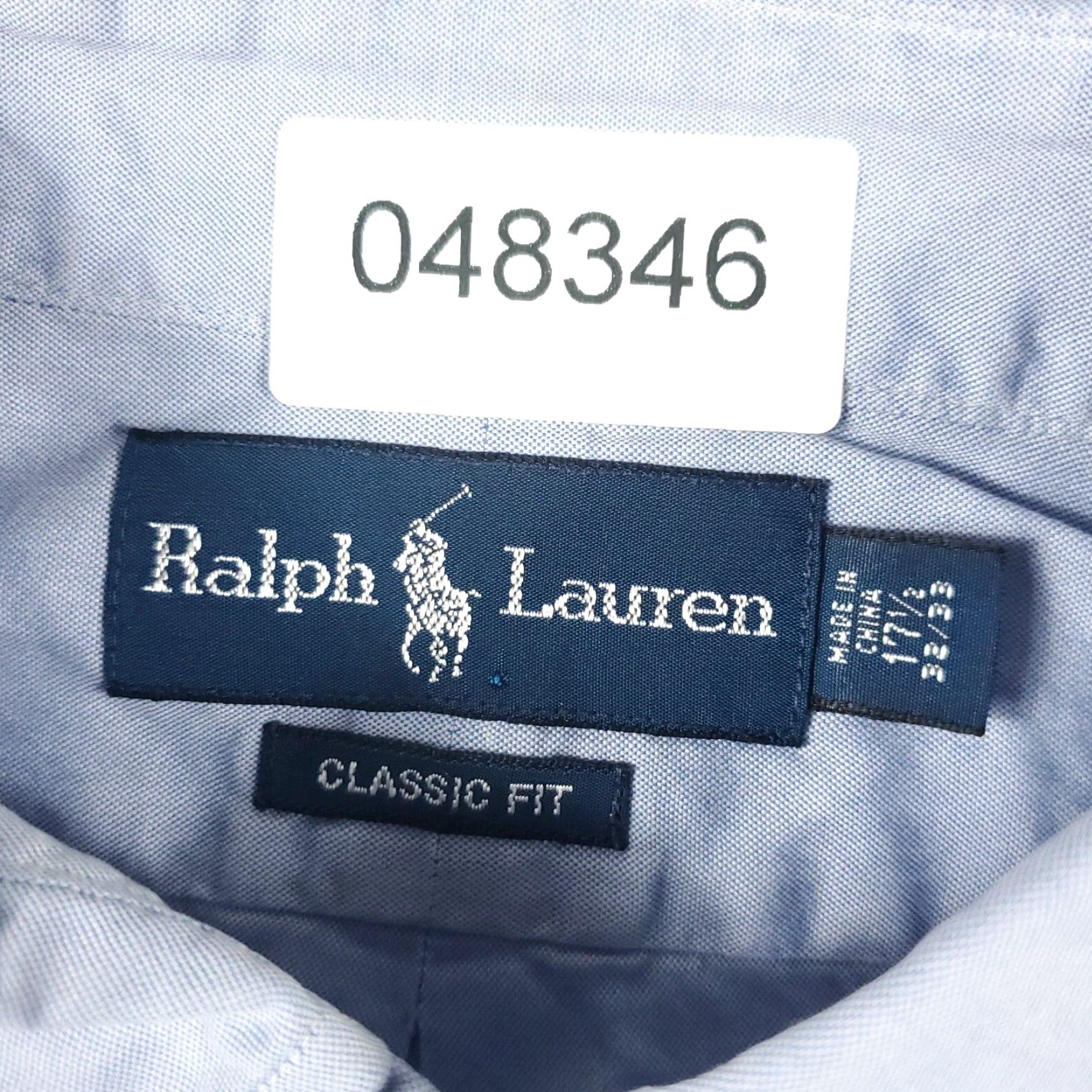 Ralph Lauren Ralph Lauren Dress Shirt Mens 17.5 Blue Long Sleeve Button-Up Cotton Size 46R - 8 Thumbnail