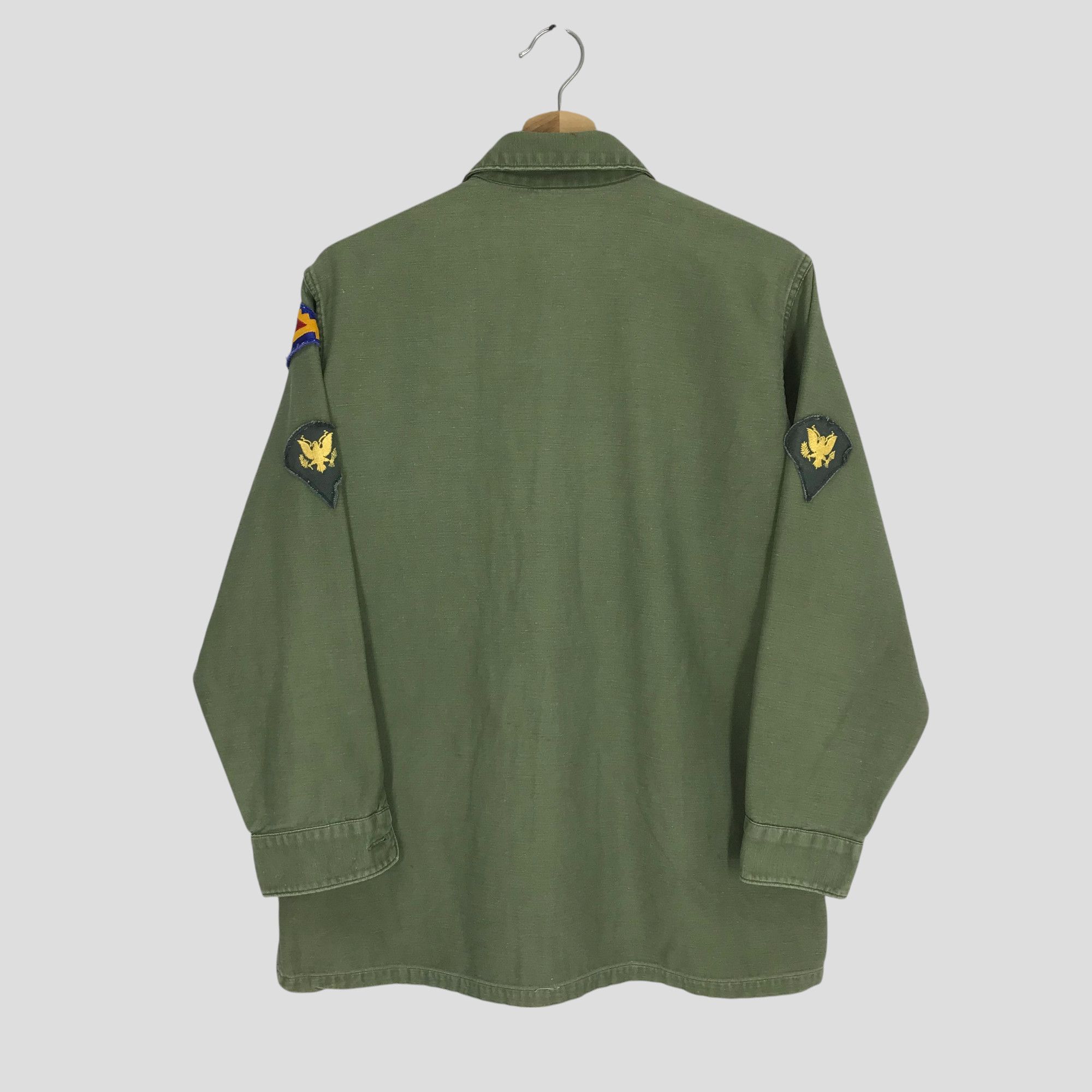 Vintage Vintage Distressed Us Army Fatigue Worker Shirt Wolff Name Size US M / EU 48-50 / 2 - 2 Thumbnail