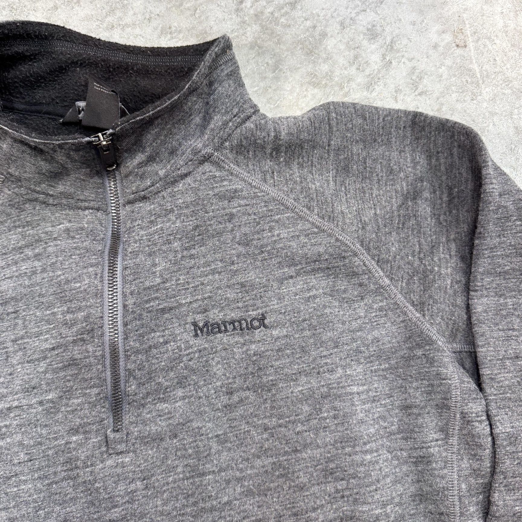 Marmot VINTAGE Marmot Pullover Mens Large Gray Half Zip Fleece Sweater Outdoor Athletic Size US L / EU 52-54 / 3 - 3 Thumbnail