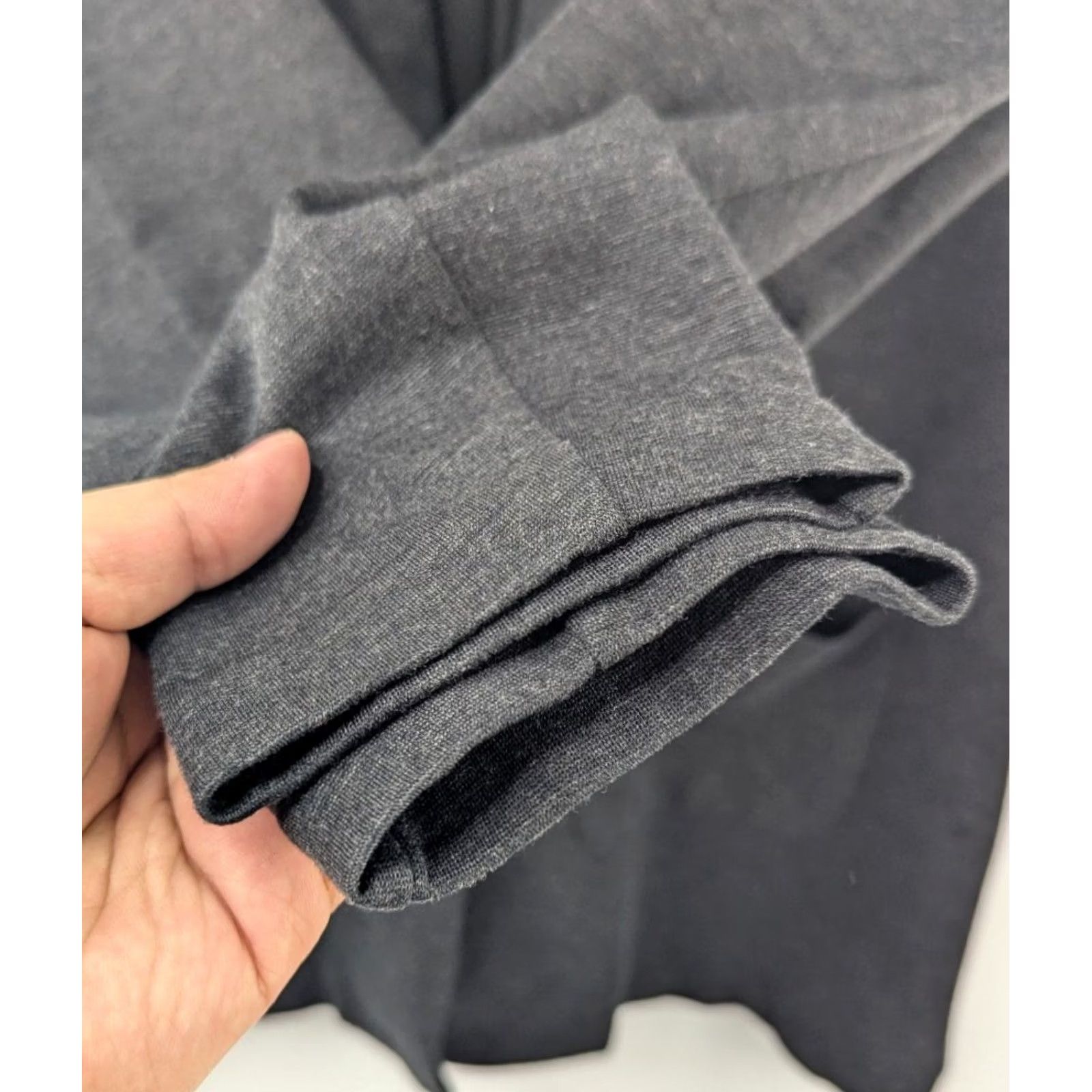 Vintage Garnet Hill Blazer Knit Gray 12 Relaxed Pockets Button Jacket Women's Easy Care/Lined Mid-Length Size XL / US 12-14 / IT 48-50 - 3 Thumbnail
