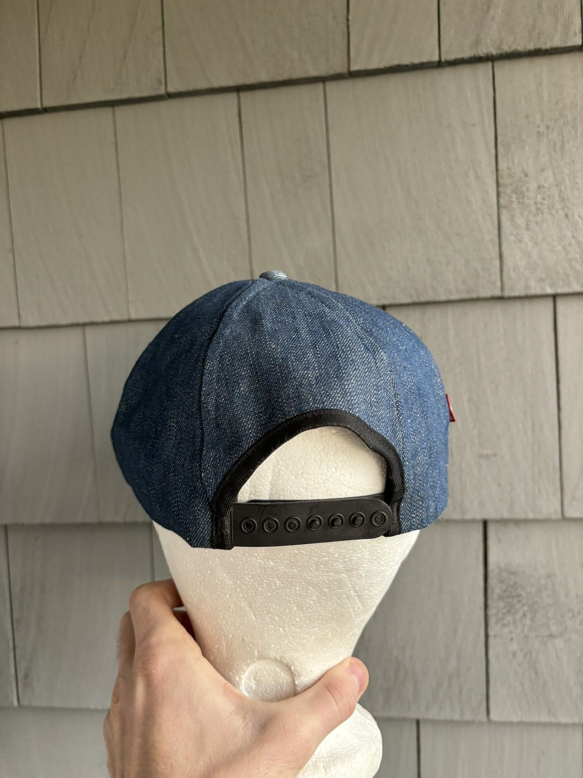 Levi's Vintage Levi's Red Tab Hat Dark Denim Snapback Blue Jean 90s Size ONE SIZE - 12 Thumbnail