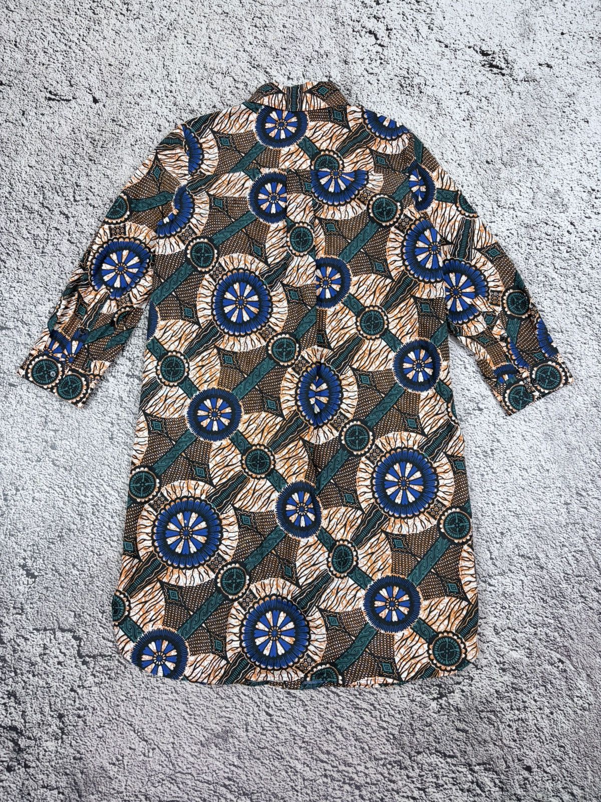 Max Mara Weekend Max Mara 100% Cotton Printed Shirt Dress US 4 Size XS / US 0-2 / IT 36-38 - 6 Thumbnail