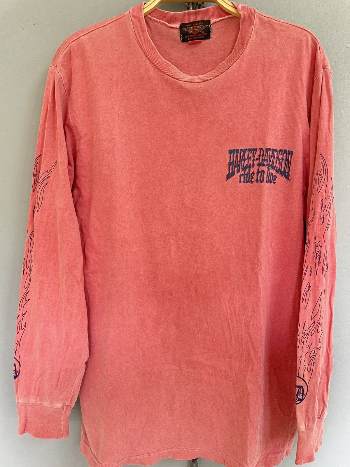 Vintage Vintage Harley Davidson long sleeve flame t shirt Size US M / EU 48-50 / 2 - 3 Thumbnail