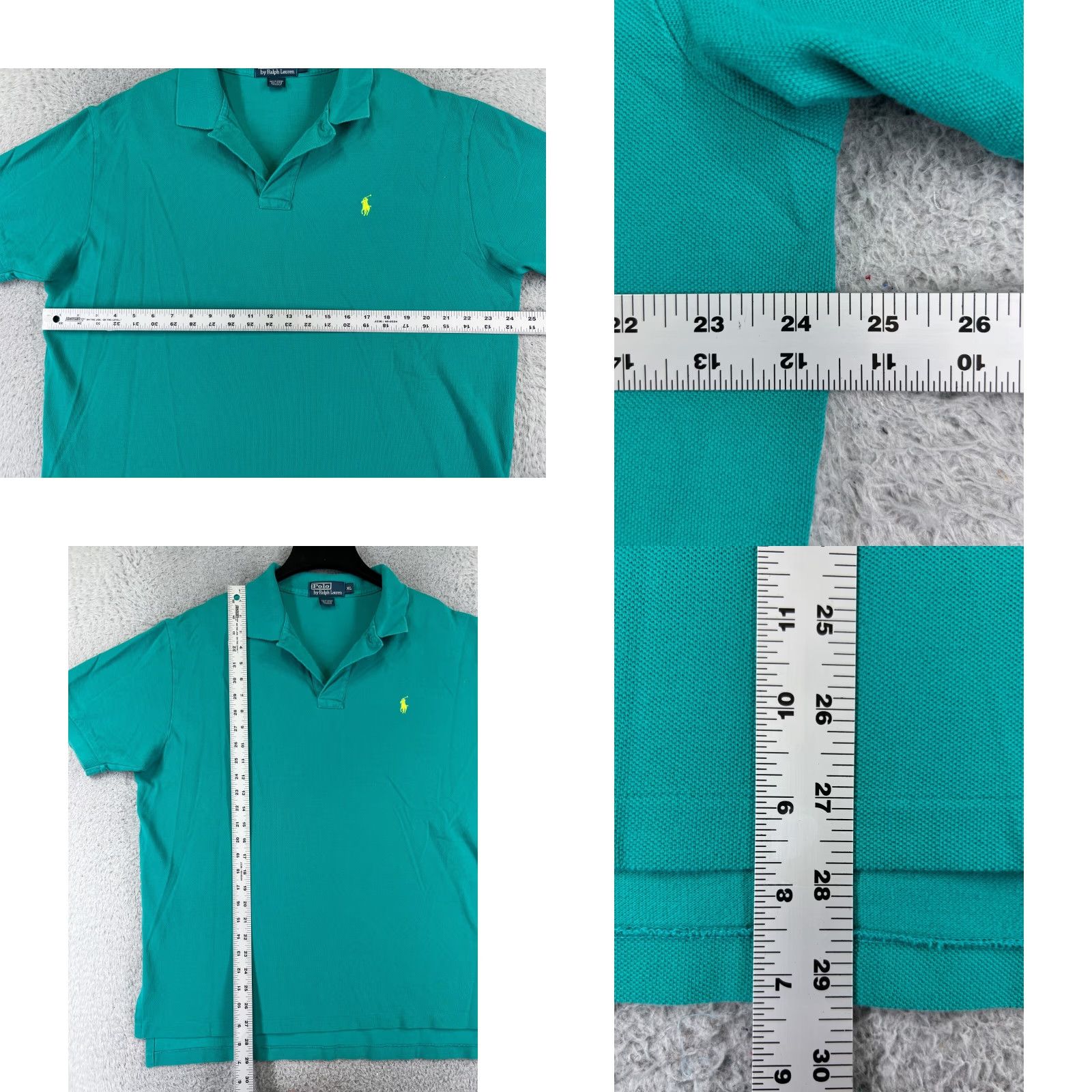 Ralph Lauren VINTAGE Ralph Lauren Polo Shirt Men XL Teal Green 100% Cotton Embroidered Logo Size US XL / EU 56 / 4 - 8 Thumbnail