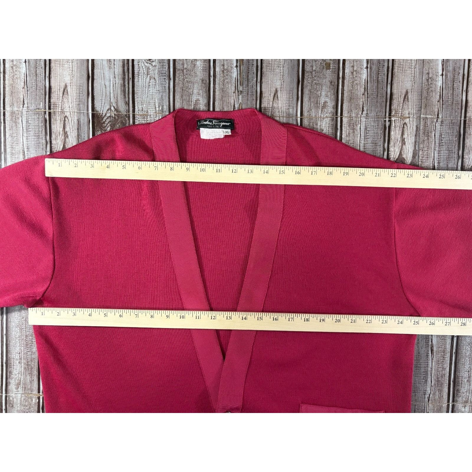 Salvatore Ferragamo Salvatore Ferragamo Wool Cardigan Sweater Size XL red Luxury Size XL / US 12-14 / IT 48-50 - 5 Thumbnail
