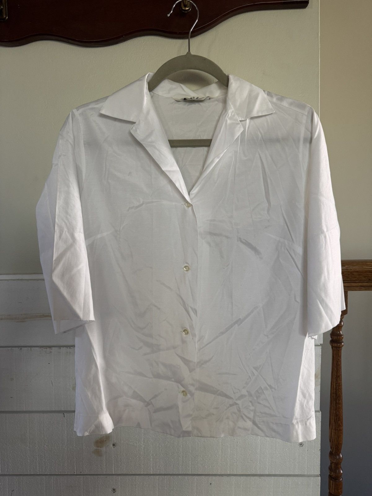 Other Vintage Lady Manhattan White Blouse Size 12 Button Up Size XL / US 12-14 / IT 48-50 - 1 Thumbnail