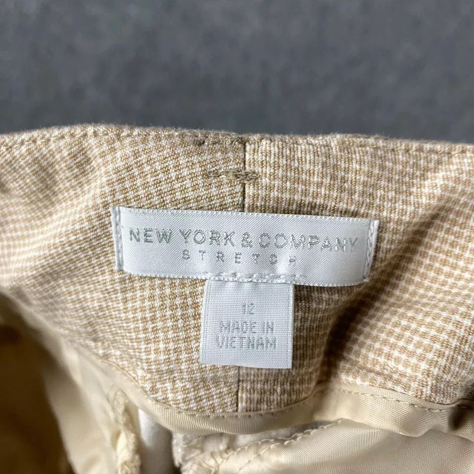 Other New York & Company Pants Women's Size 12 Capri Beige Cotton Size 34" / US 12 / IT 48 - 7 Thumbnail