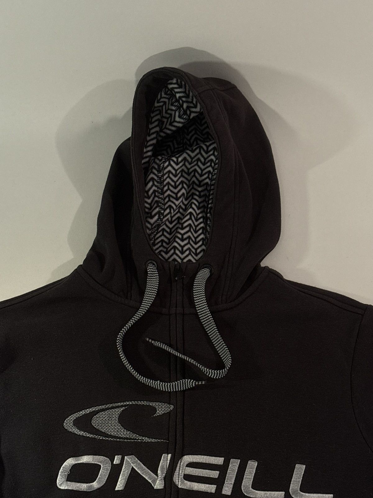 O'Neill Y2K O'Neill Stitch Geometric Fleece Lined Zip Up Hoodie Sz L Size US L / EU 52-54 / 3 - 6 Thumbnail