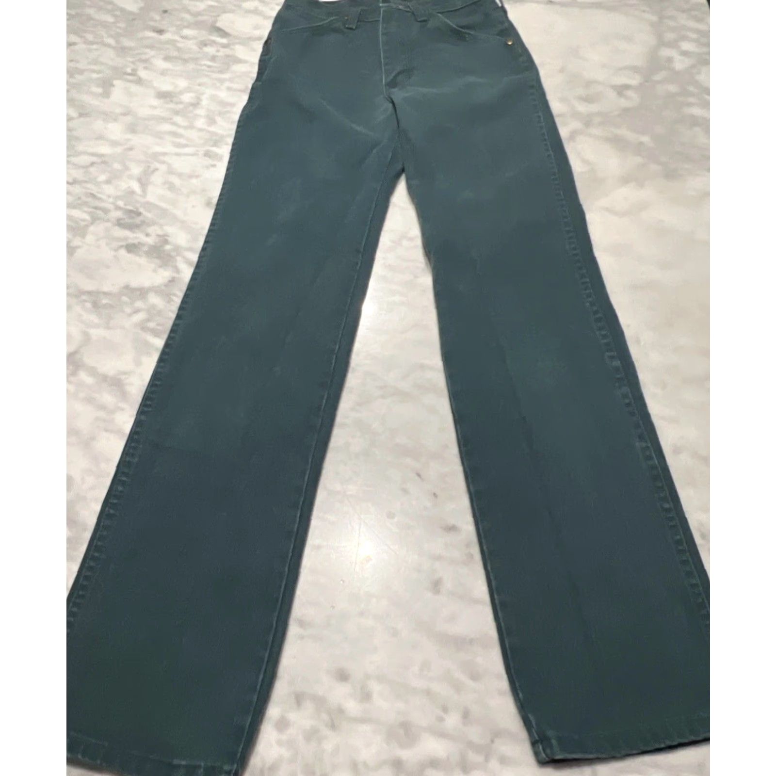 Wrangler VINTAGE Wrangler Jeans 26x30 Green 936NTG Western Cowboy 936 Straight Men Size US 26 / EU 42 - 2 Thumbnail