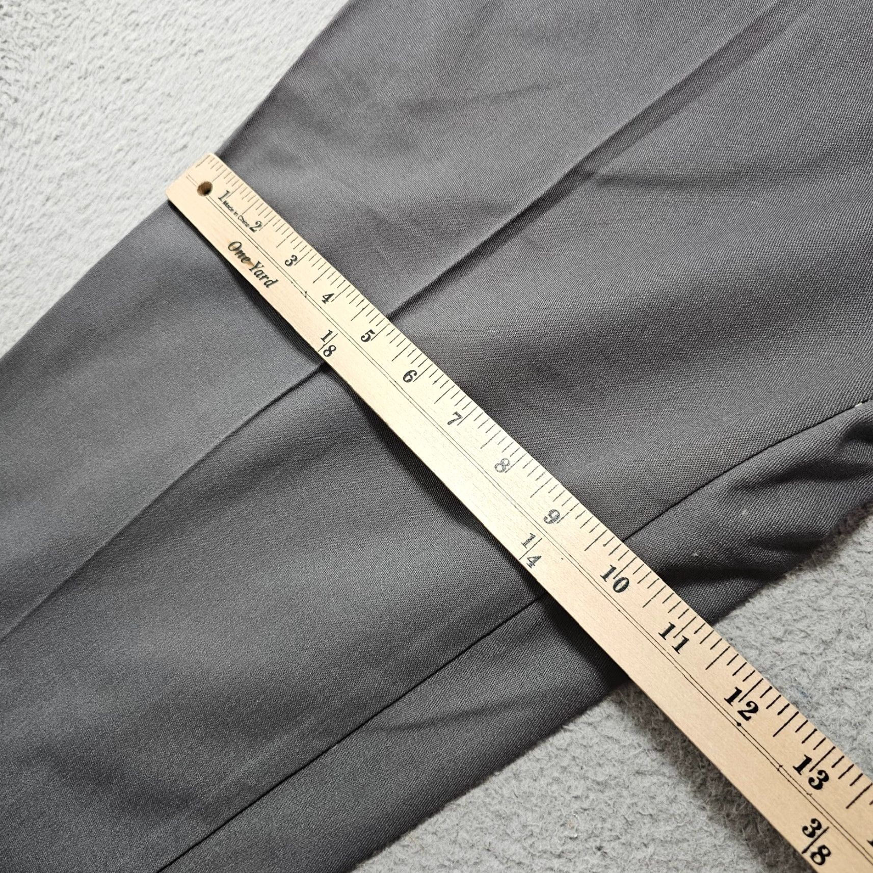 Vintage Edwards Mens Dress Pants 38x27 Gray Classic Fit Pleated Cotton Polyester Woven Size US 38 / EU 54 - 5 Thumbnail