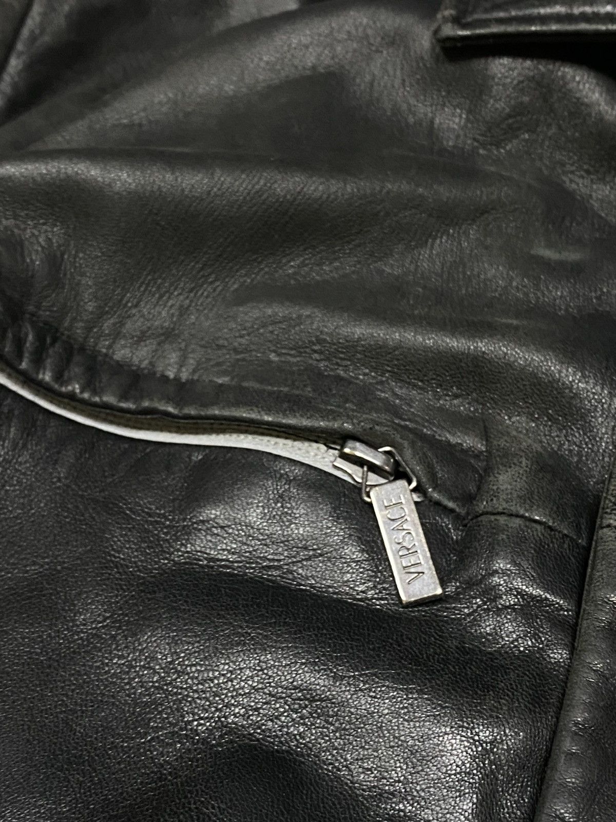 Versace Jeans Couture Versace RARE vintage leather jacket reflective Size US XL / EU 56 / 4 - 9 Thumbnail