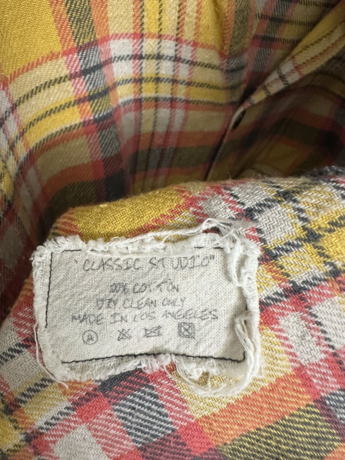 Greg Lauren GREG LAUREN - YELLOW PLAID STUDIO - SIZE 4 | Grailed
