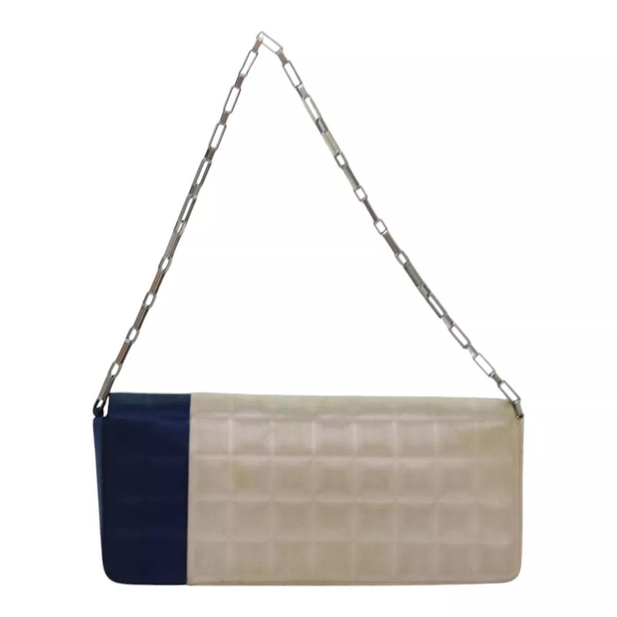 Chanel CHANEL Choco Bar Chain Hand Bag Satin Beige Size ONE SIZE - 2 Thumbnail