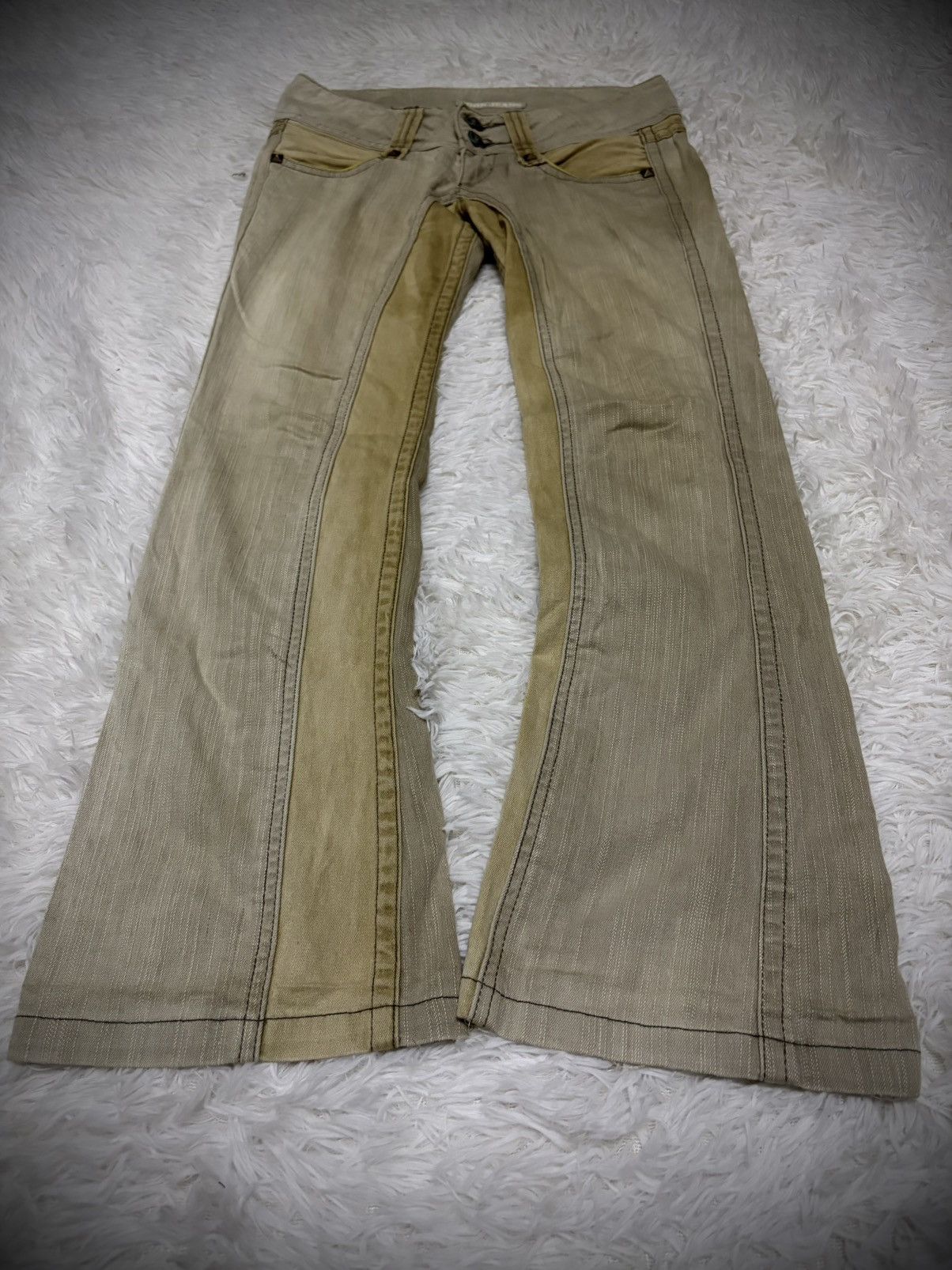 20471120 Vintage Cook Jeans Lace up Flare Pants Size US 29 - 5 Thumbnail