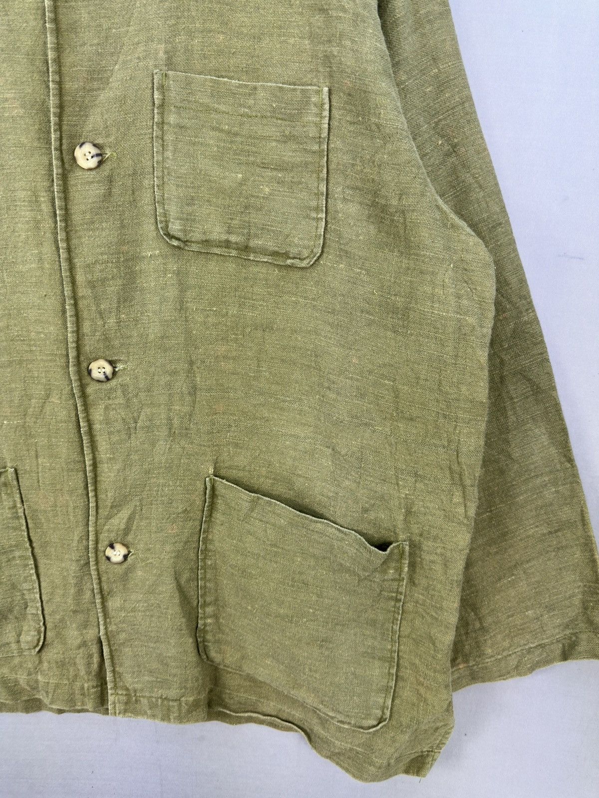 Japanese Brand Bayleaf Athlete Dept Hemp Fabric Chore Jacket Size US XXL / EU 58 / 5 - 3 Thumbnail