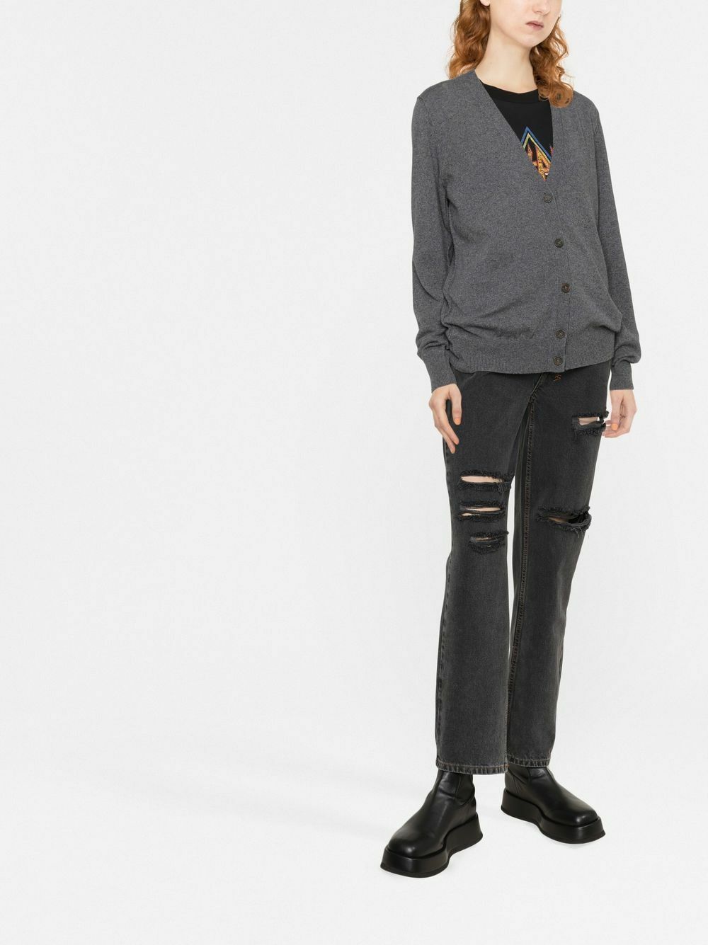Maison Margiela o1y0625 Cardigan in Gray Size L / US 10 / IT 46 - 2 Thumbnail
