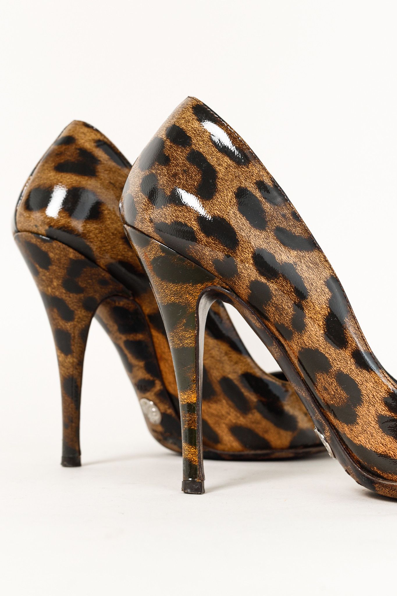 Dolce & Gabbana Dolce & Gabbana Brown Leopard Patent Leather Pumps Size US 9 / IT 39 - 7 Thumbnail