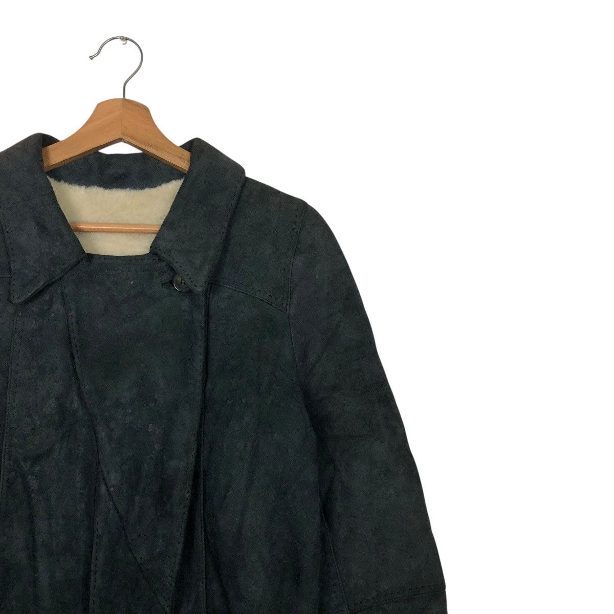 Loewe 🔥VINTAGE LONG LEATHER JACKET LOEWE BLANKET FUR LINING Size XS / US 0-2 / IT 36-38 - 8 Thumbnail