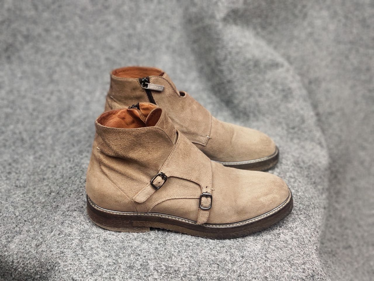 Vintage Camerlengo Italy Design Suede Brown Classic Buckle Boots Size US 6 / EU 39 - 10 Thumbnail