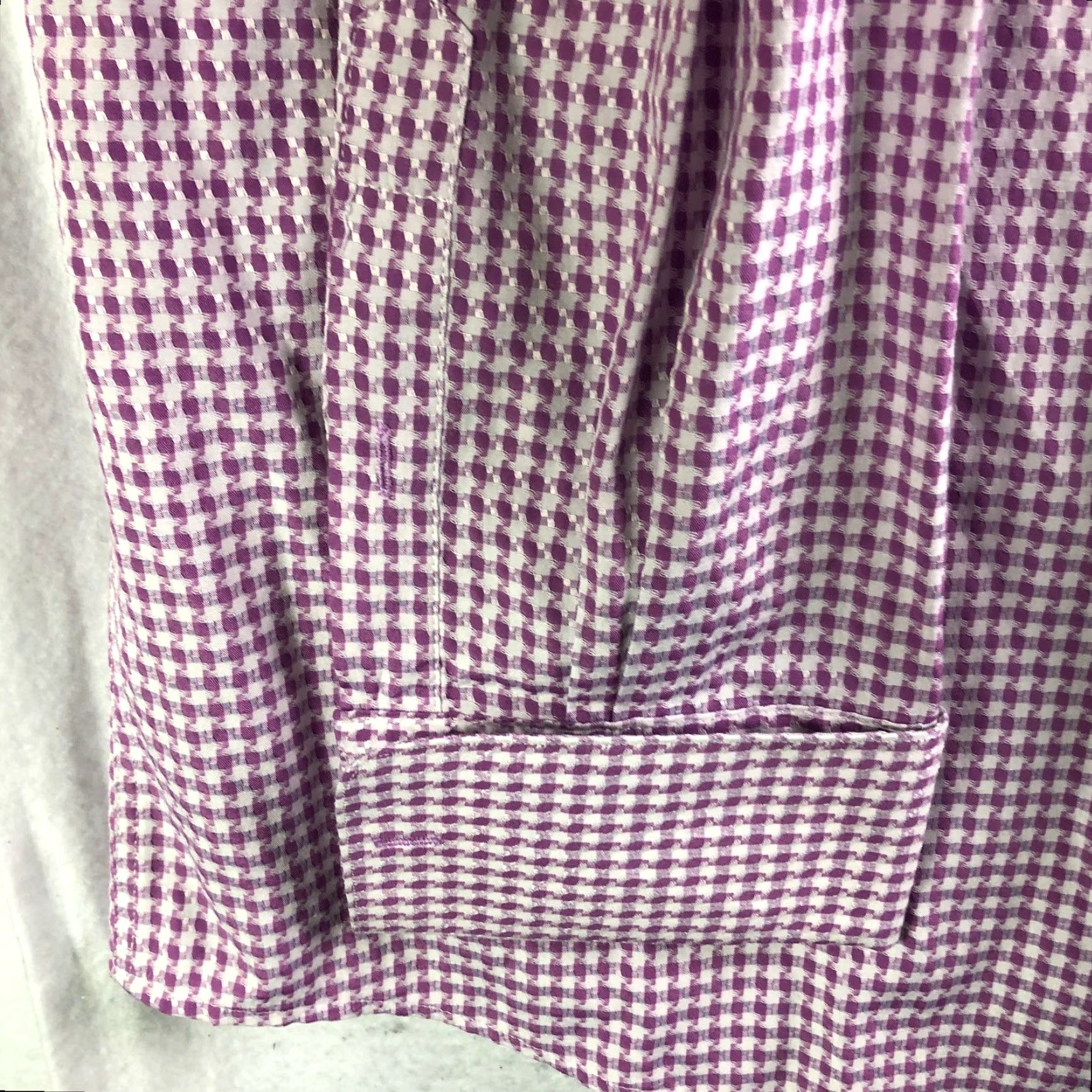 Vintage St Patrick Shirt Mens 17.5 36/37 Purple Plaid Long Sleeve Button-Up Shirt Size US XXL / EU 58 / 5 - 5 Thumbnail