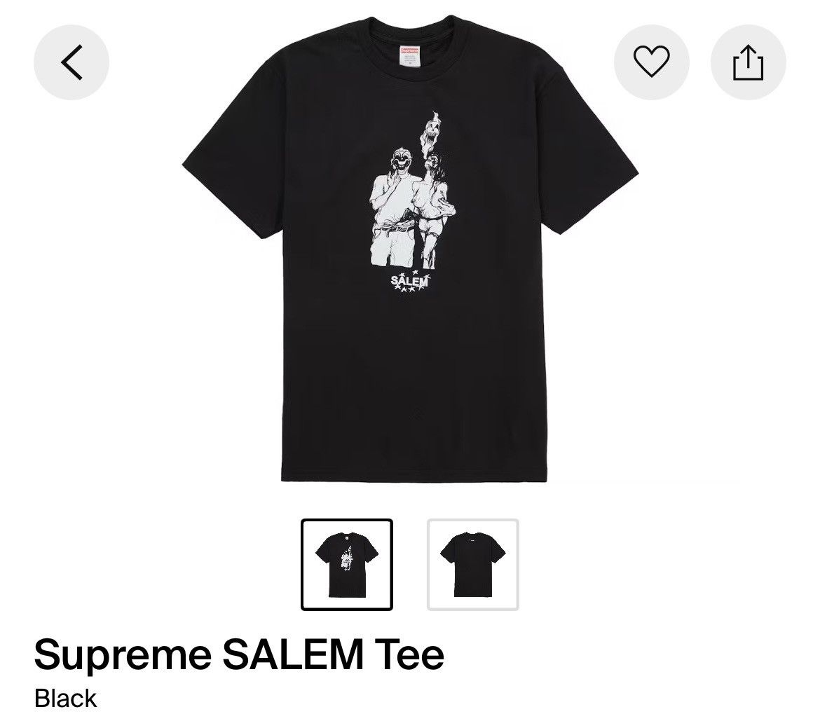 Supreme Supreme Salem Tee Size US XL / EU 56 / 4 - 6 Thumbnail