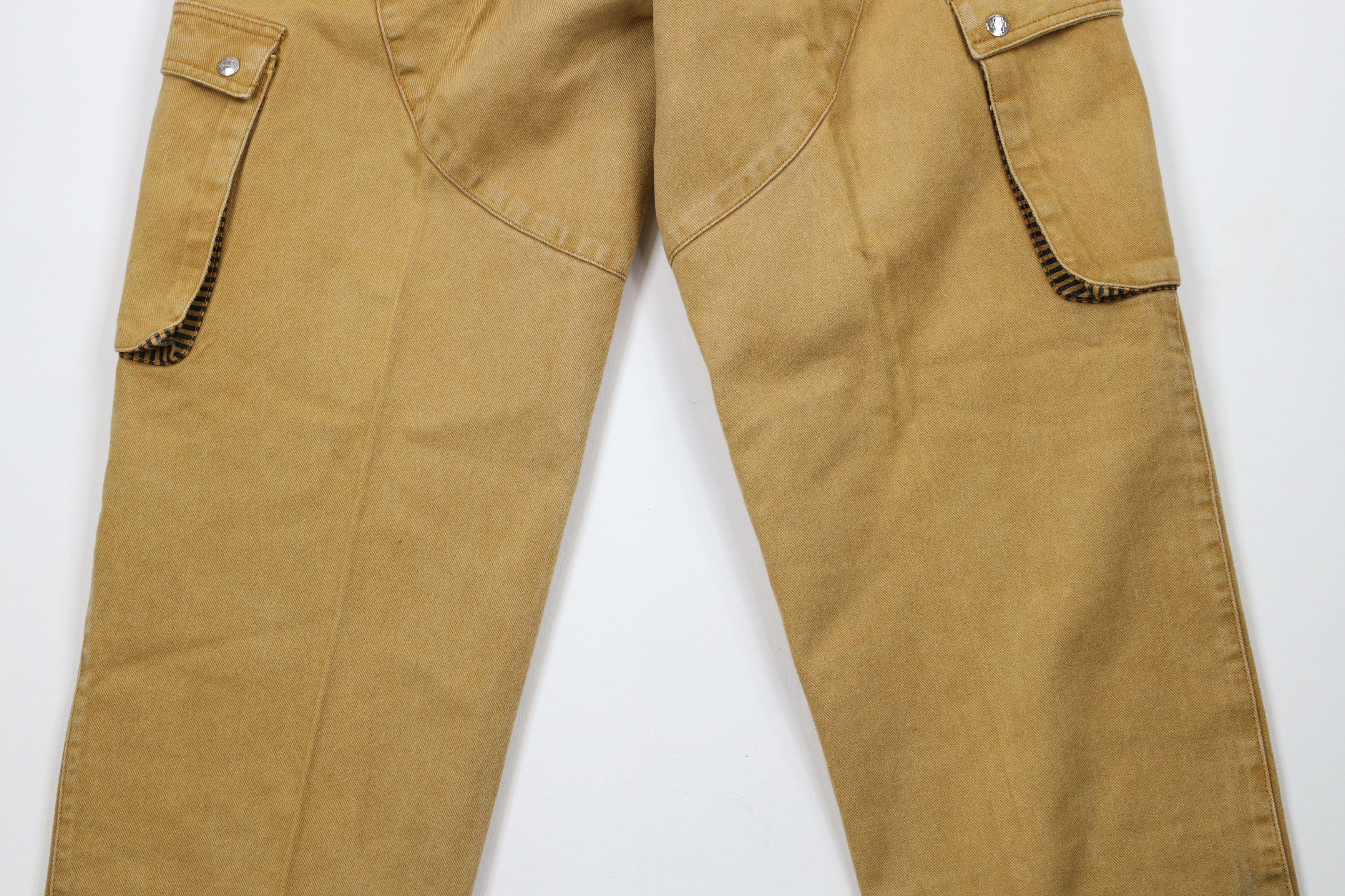 Vintage Vintage 90s Streetwear Baggy Fit Cargo Jeans Beige Cotton Size US 32 / EU 48 - 11 Thumbnail