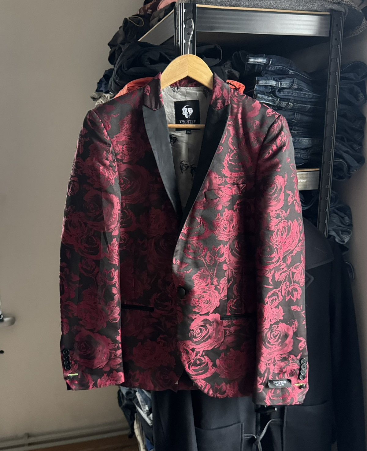 Other Twisted Tailor 40R all printed rose 🌹 blazer light jacket Size 40R - 17 Thumbnail