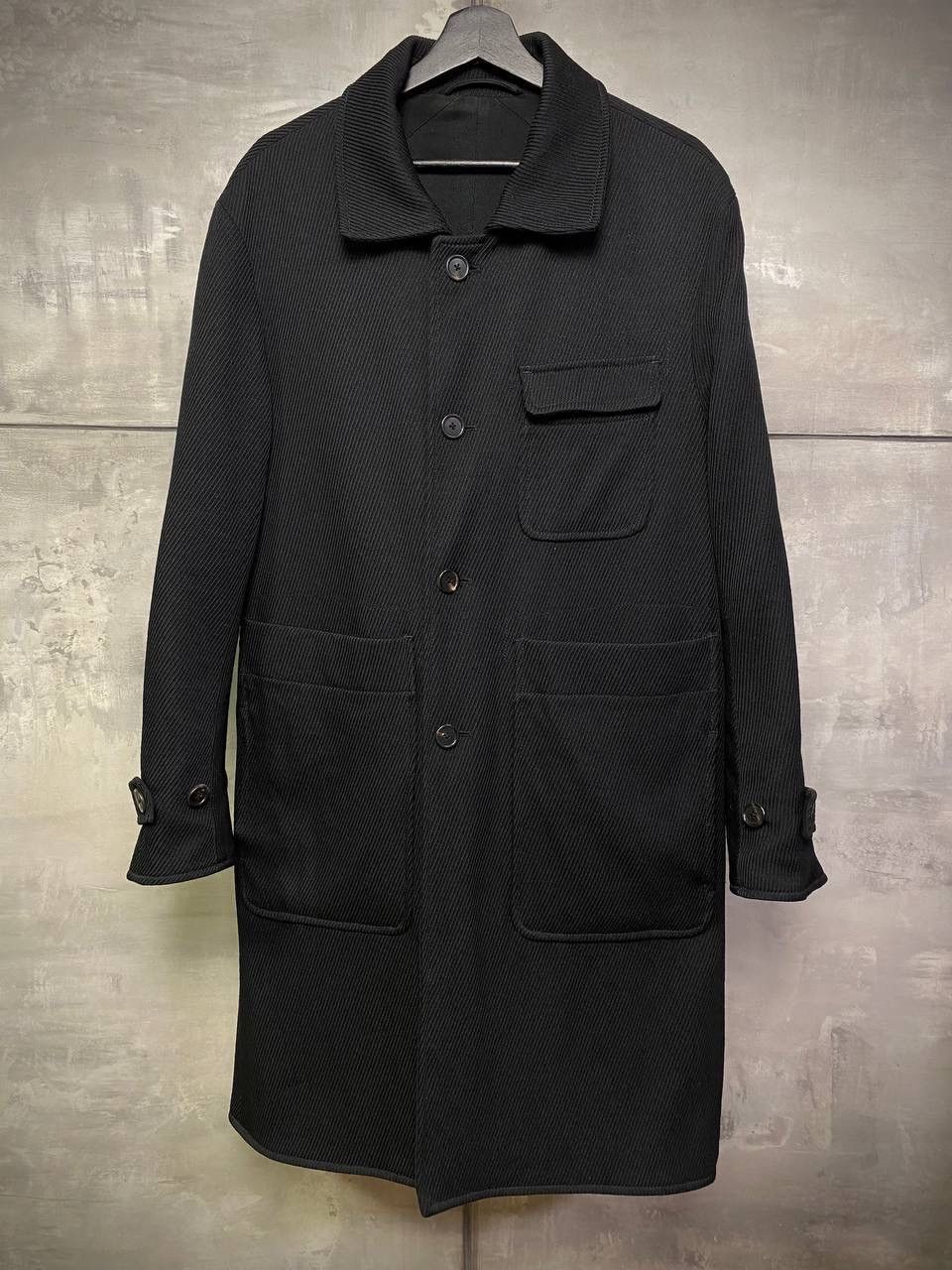 Ann Demeulemeester Wool ribbed reversible coat S-M Size US S / EU 44-46 / 1 - 1 Thumbnail