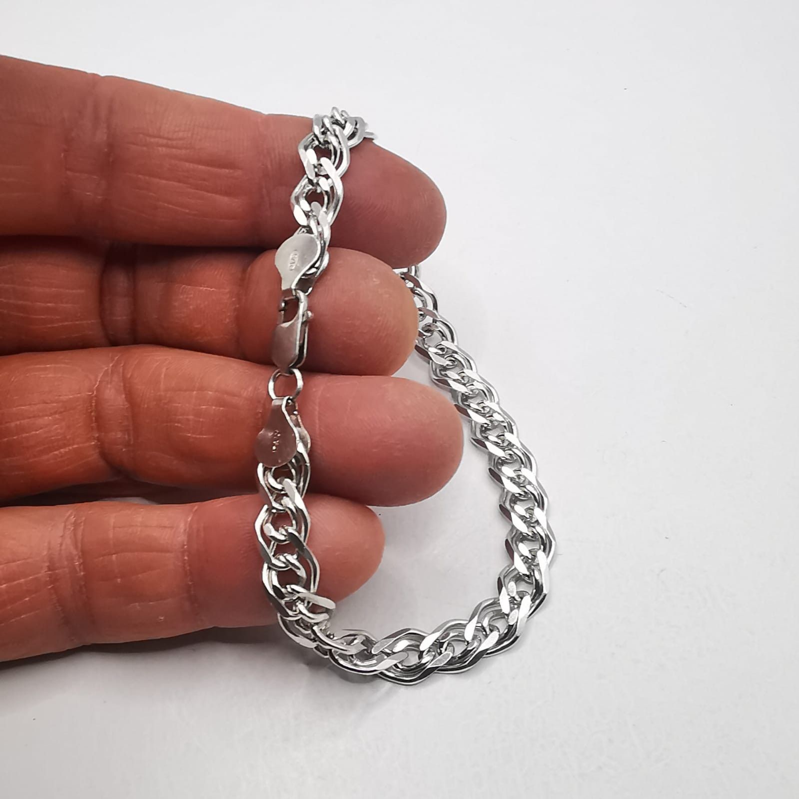 Sterling Silver Vintage Bracelet Jewelry,925 Sterling Silver,Handmade 12,48g Size ONE SIZE - 6 Thumbnail