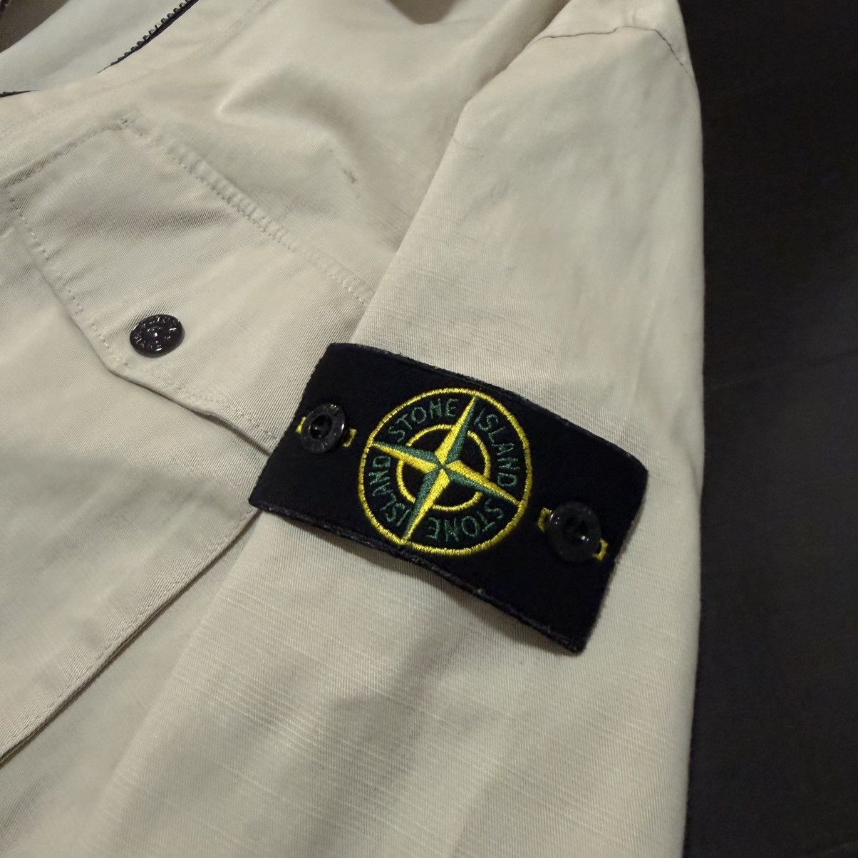 Stone Island Stone Island Garment Dyed Zip Shirt Size US XL / EU 56 / 4 - 2 Thumbnail