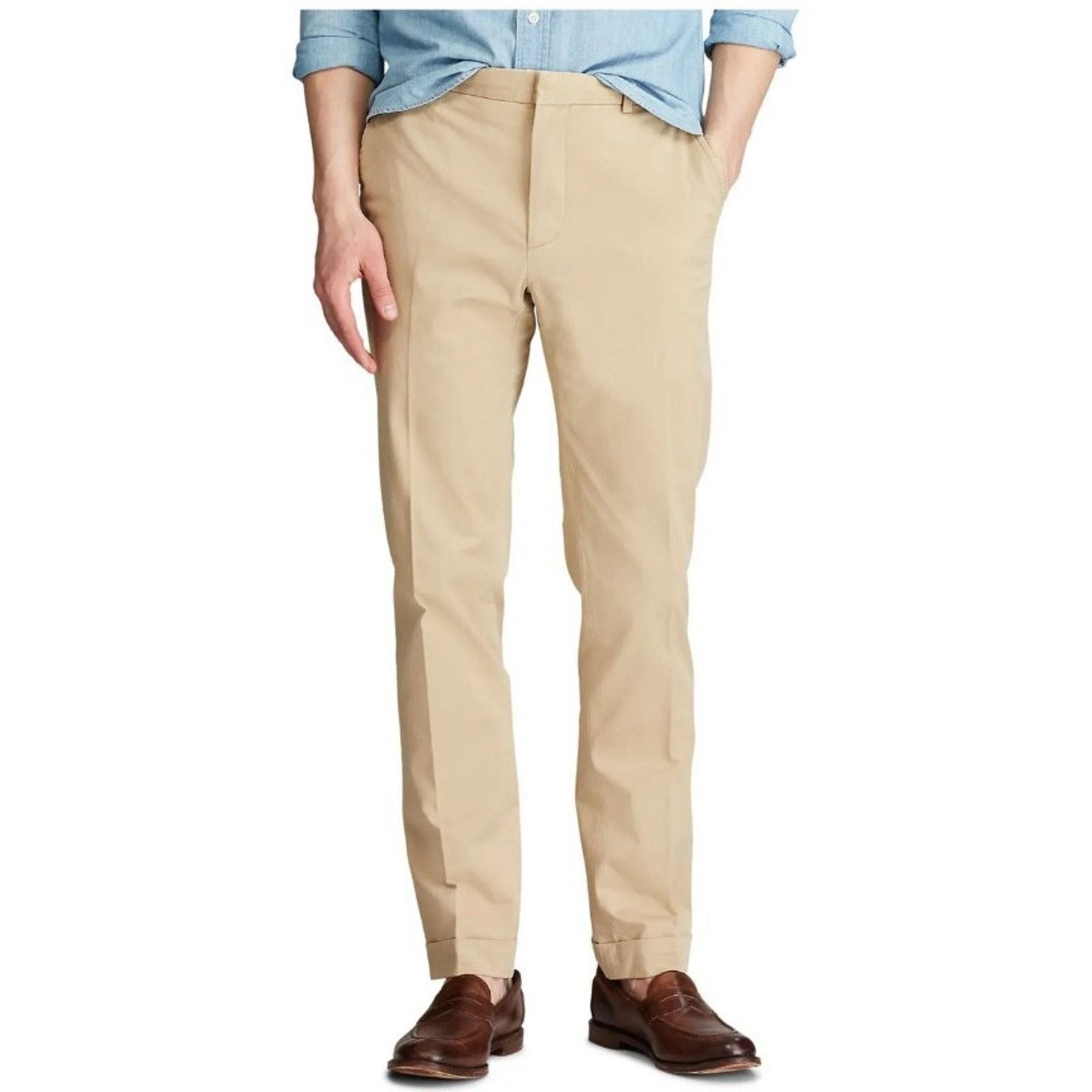 Polo Ralph Lauren Polo Ralph Lauren Chino Pants Men's 38x34 Stretch Tan Beige Size US 38 / EU 54 - 1 Thumbnail