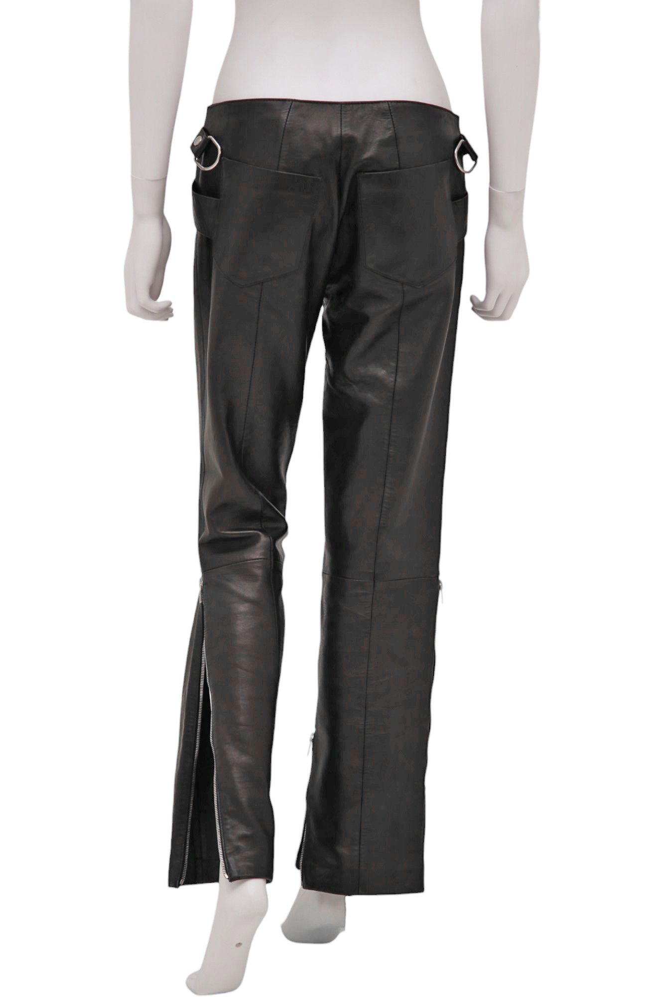 Dolce & Gabbana SS2000 Bondage Belted Leather Pants Size 28" / US 6 / IT 42 - 4 Thumbnail