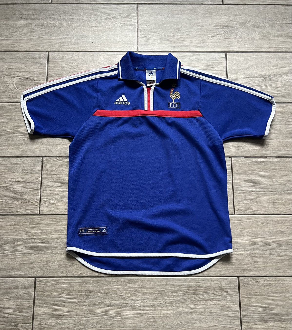 Adidas × Vintage FRANCE 2000 2002 HOME FOOTBALL SOCCER JERSEY ADIDAS sz XL Size US XL / EU 56 / 4 - 2 Thumbnail